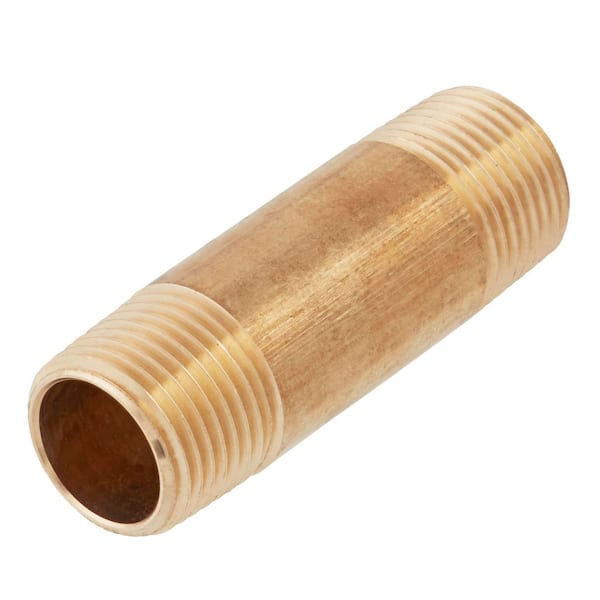3/8 in. x 2 in. MIP Brass Nipple Fitting