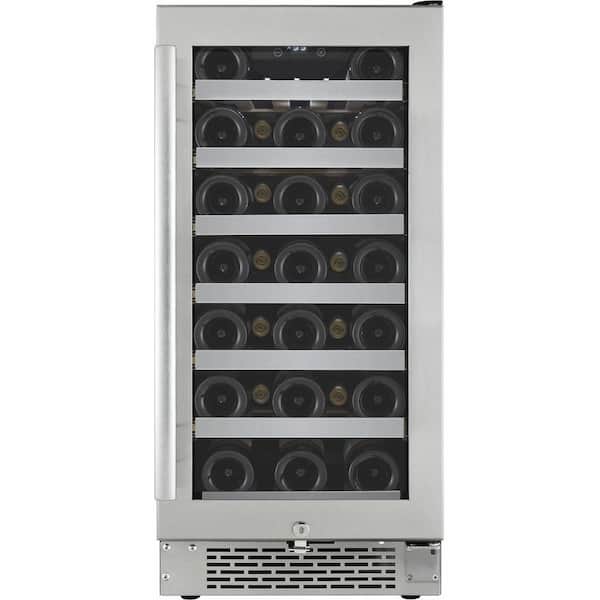 Avallon 30-Bottle Single Temperature Zone Built-In Wine Cooler with Argon Filled Double Paned Glass