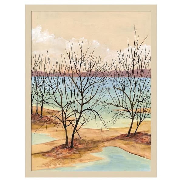 Amanti Art Quiet Cove II by Michael Willett 19 in. W x 25 in. H. Wood Framed Wall Art Print Framed in Brown