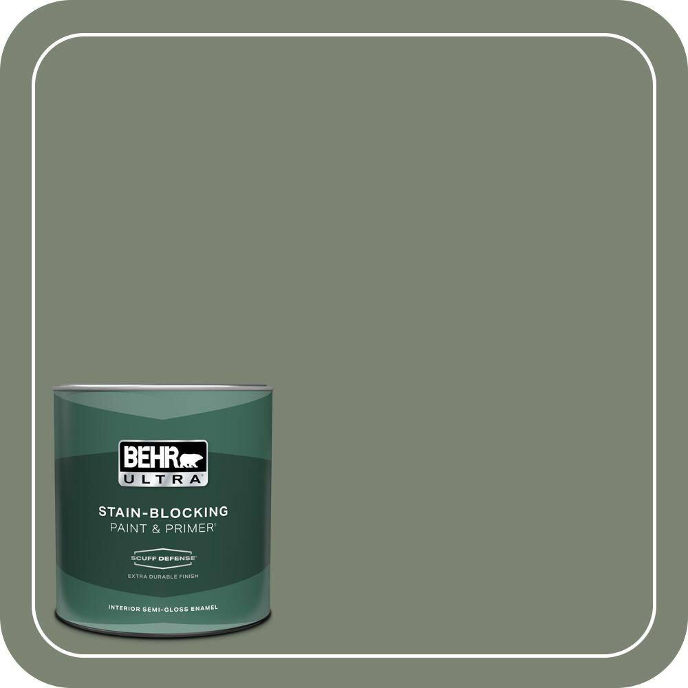 1 qt. #ICC-77 Sage Green Extra Durable Semi-Gloss Enamel Interior Paint & Primer price history on PriceWatchPro