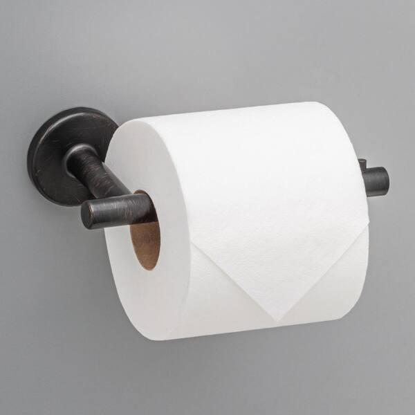 Trinsic Wall Mount Single Post Toilet Paper Holder Bath Hardware Accessory in Venetian Bronze