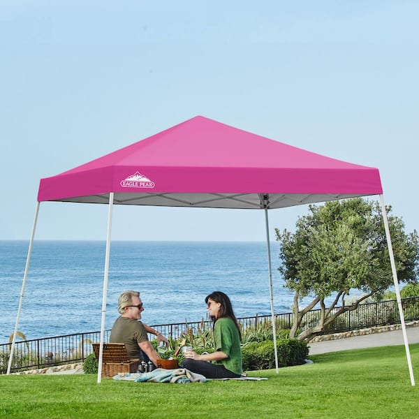 EAGLE PEAK 10 ft. W x 10 ft. D Slant Leg Pop-Up Canopy Tent