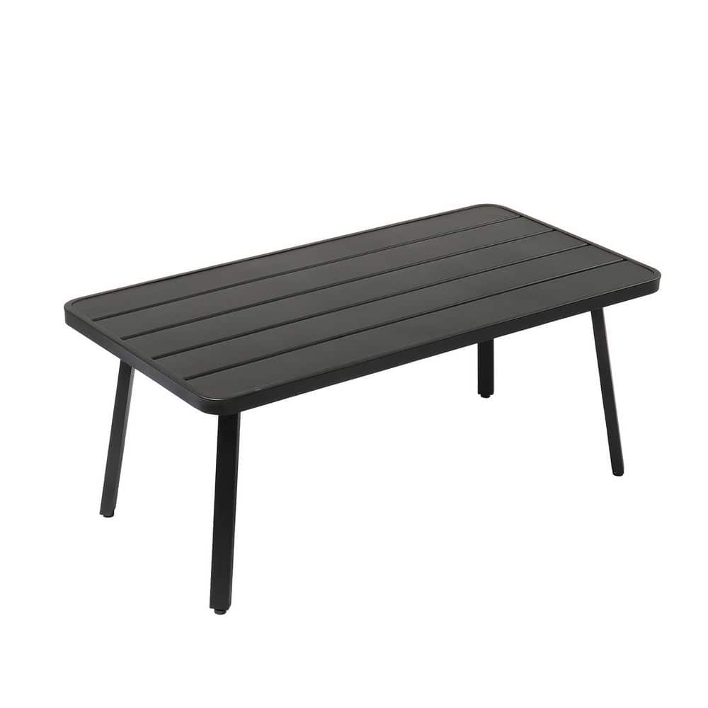 Black Steel Rectangle Patio Coffee table price history on PriceWatchPro