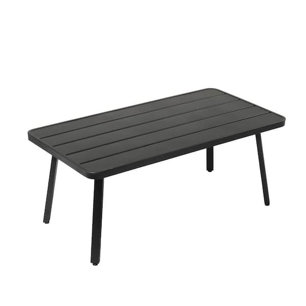 Black Steel Rectangle Patio Coffee table