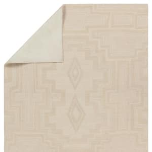 Vibe Aterian Light Gray/Cream 8 ft. x 10 ft. Hand Tufted Medallion Wool Area Rug