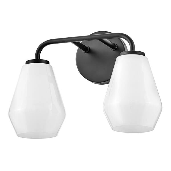 LARK - Gio 14.75 in. 2 Light Black Vanity Light