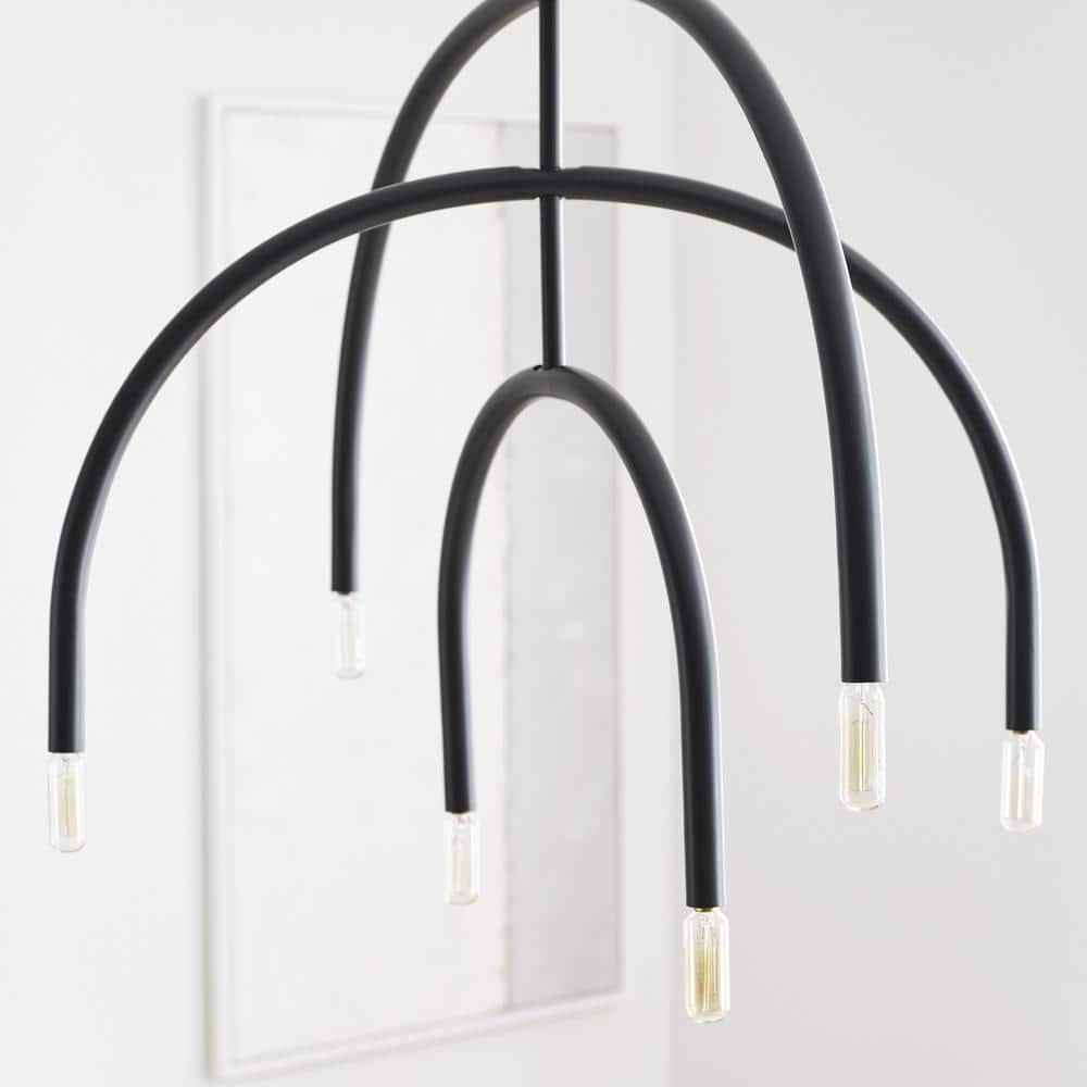 Hadden 6-Light Midnight Black Modern Chandelier