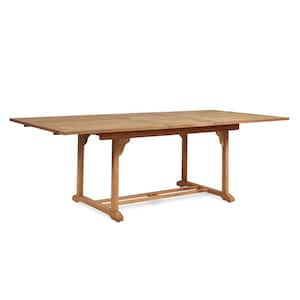 Belmont Rectangular Teak Outdoor Dining Table with Extension