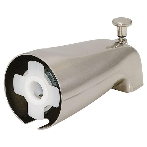 Ez Flo Slide On Diverter Spout Brushed, How To Remove Bathtub Diverter Spout