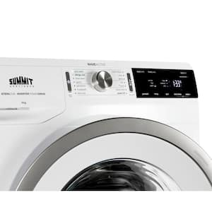 24 in. 2.3 cu.ft. 240-Volt Stackable in White Front Loading Washing Machine
