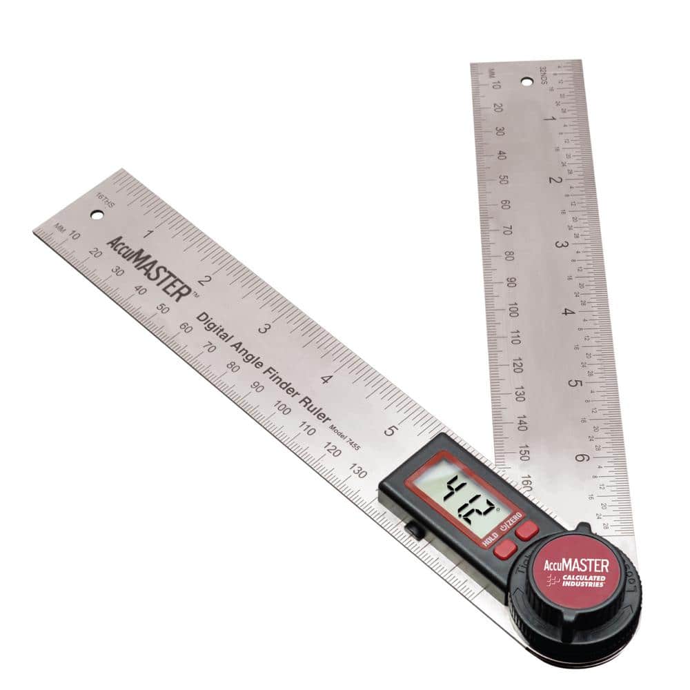 Digital Angle Finder Rule 10" Stainless Steel Protractor Large LCD Display 