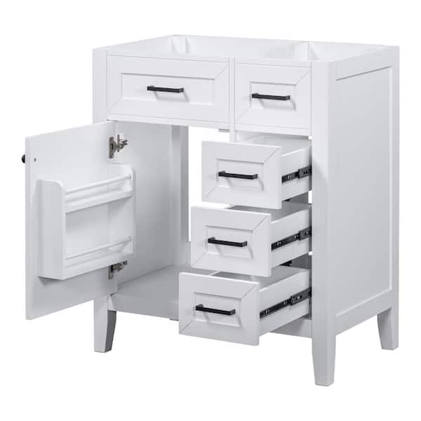 Nestfair 29.52 in. W x 17.71 in. D x 35.03 in. H Bath Vanity Cabinet without Top in White