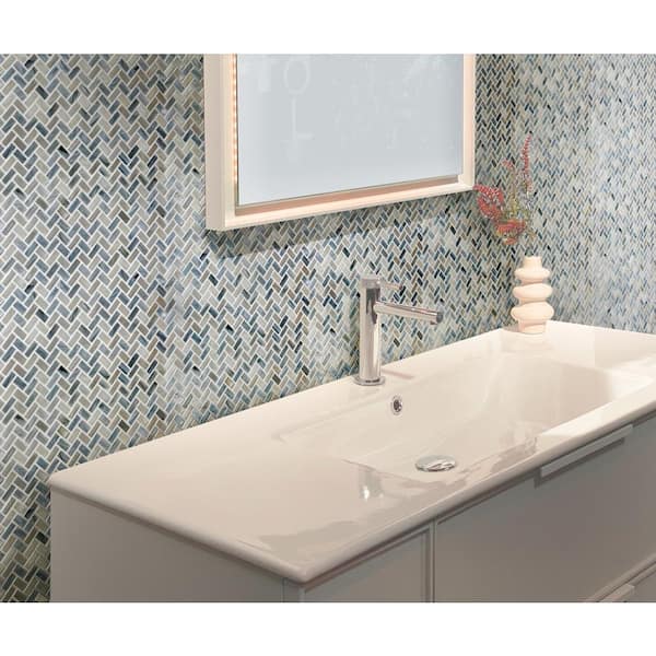 Apollo Tile 5 pack 11.8-in x 11.8-in Gray Quartz and Glass Mosaic Tile  (4.83 Sq ft/case) - Bed Bath & Beyond - 35401628