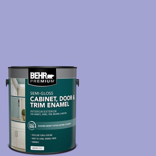 BEHR PREMIUM 1 gal. #P550-4 Water Hyacinth Semi-Gloss Enamel Interior/Exterior Cabinet, Door & Trim Paint
