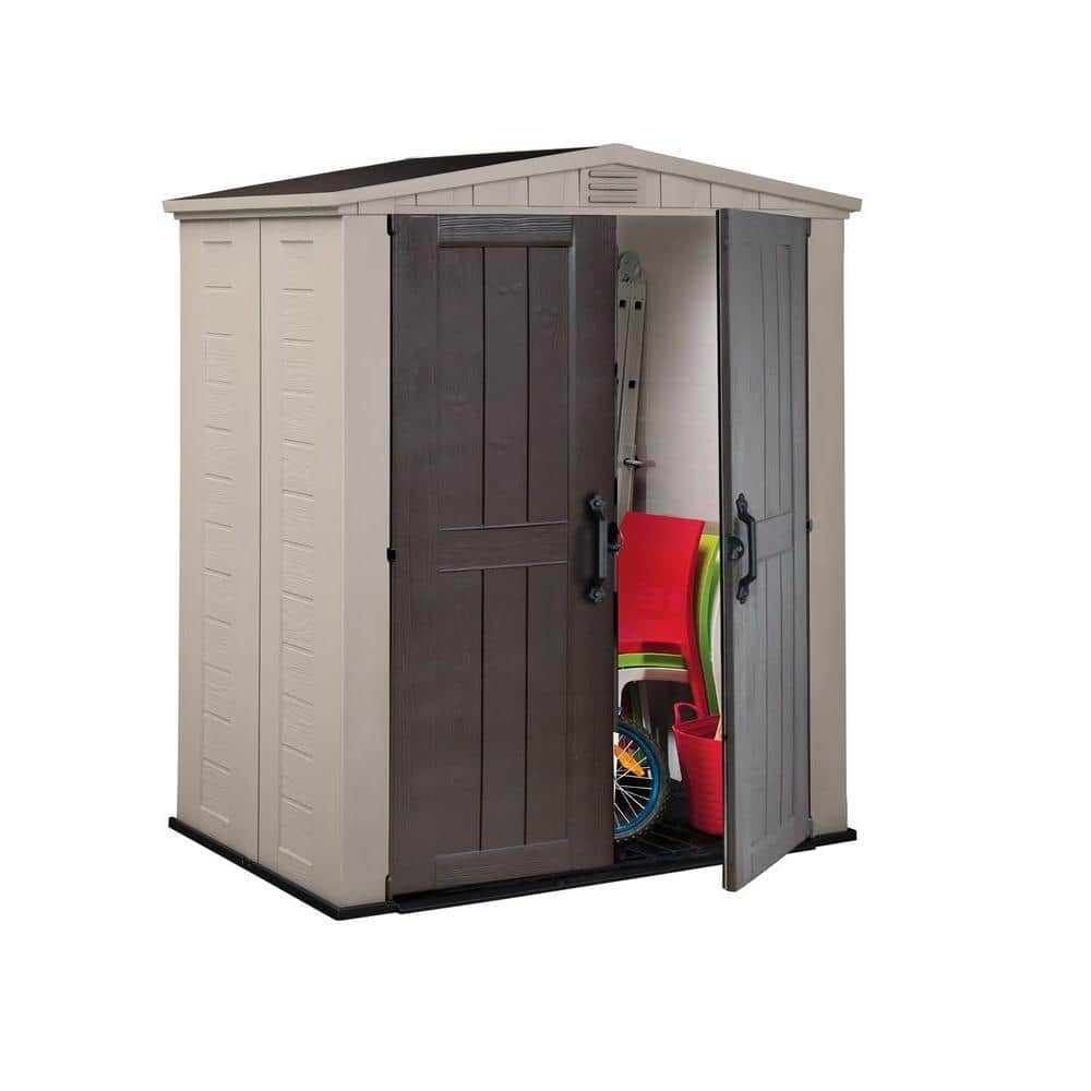 Keter 6' x 3' Taupe and Brown Resin Outdoor Storage Shed