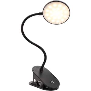 17 .91 in. Black LED Clamp Light with USB-C Charging Port