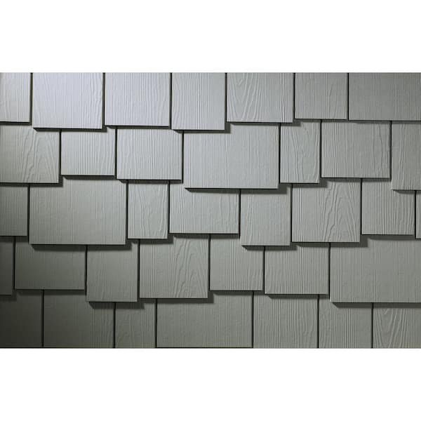 James Hardie Hardie Shingle HZ10 15.25 in. x 48 in. Statement Collection Gray Slate Staggered Edge Fiber Cement Siding