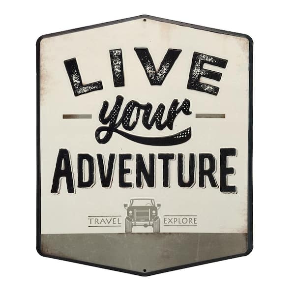 Open Road Brands Live Your Adventure Embossed Tin Sign