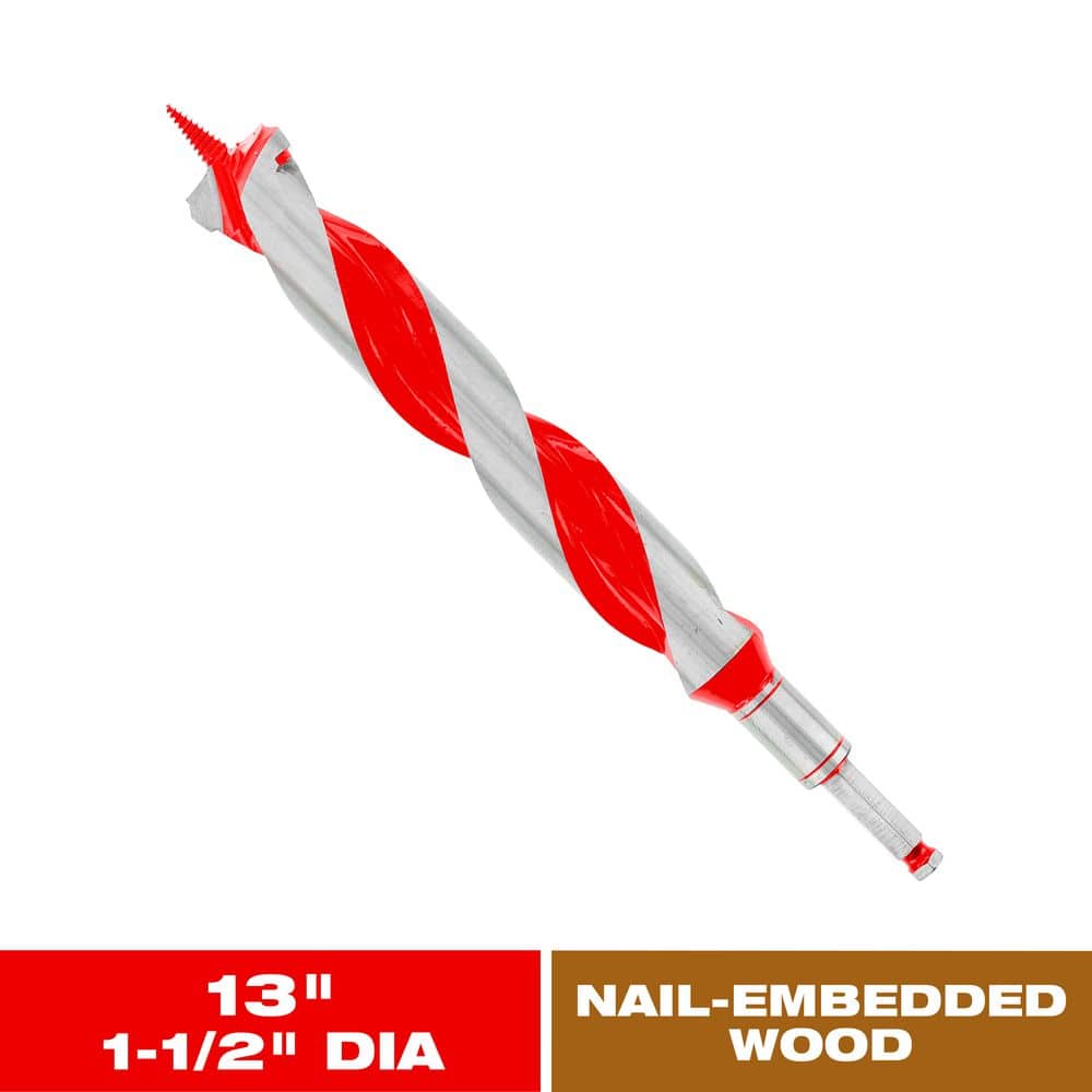 1-1/2 in. x 13 in. Carbide Auger Drill Bit for Wood and Nail-Embedded Wood price history on PriceWatchPro