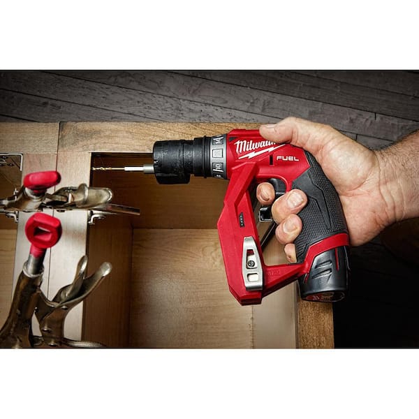 Milwaukee - M12 FUEL 12V Lithium-Ion Brushless Cordless 4-in-1 Installation 3/8 in. Drill Driver Kit with 4-Tool Heads