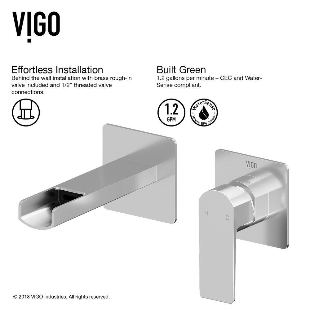 Sleek Atticus Chrome Wall-Mounted Modern Bathroom Faucet