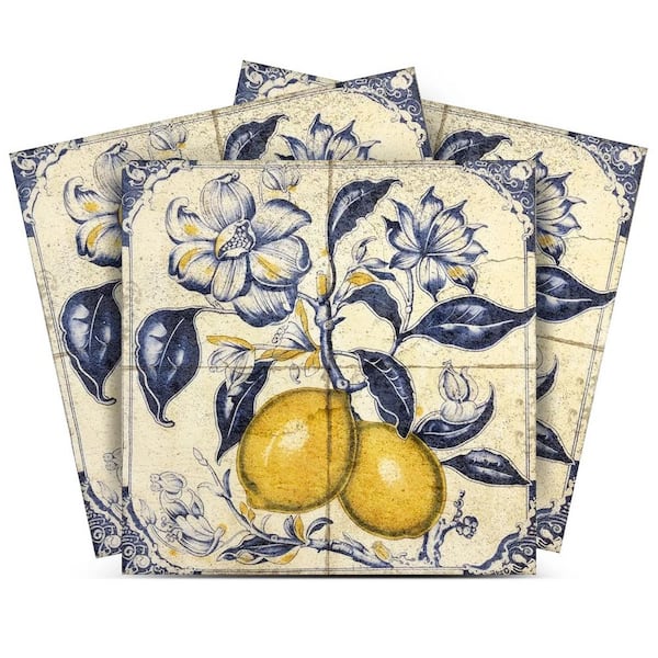 MI ALMA White, Yellow, Blue, and Beige L25 7 in. x 7 in. Vinyl Peel and Stick Tile (24 Tiles, 8.17 sq. ft./pack)