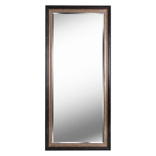 Manor Brook 66 inch Leon 66 in. H x 30 in. W Tall Mirror Rectangular Black Floor Mirror