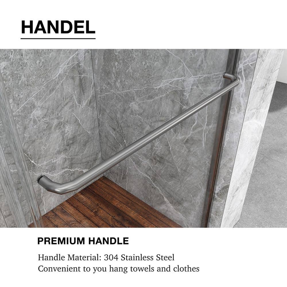 60 in. Chrome Framed Double Sliding Shower Door with Clear Glass