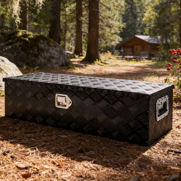 21 Gal. Black Aluminum Deck Box