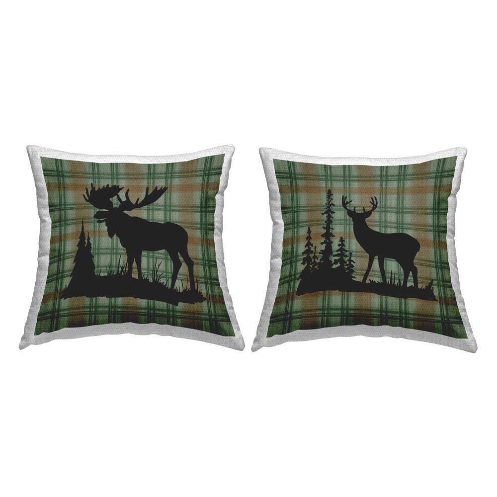 Plaid Woodland Animals 2 Piece Outdoor Printed Throw Pillow Set by Jacki Frerichs price history on PriceWatchPro
