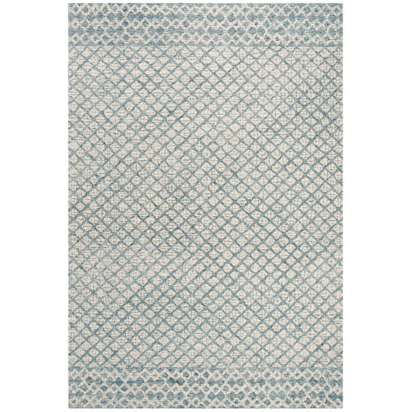 SAFAVIEH Abstract Blue/Ivory 8 ft. x 10 ft. Area Rug