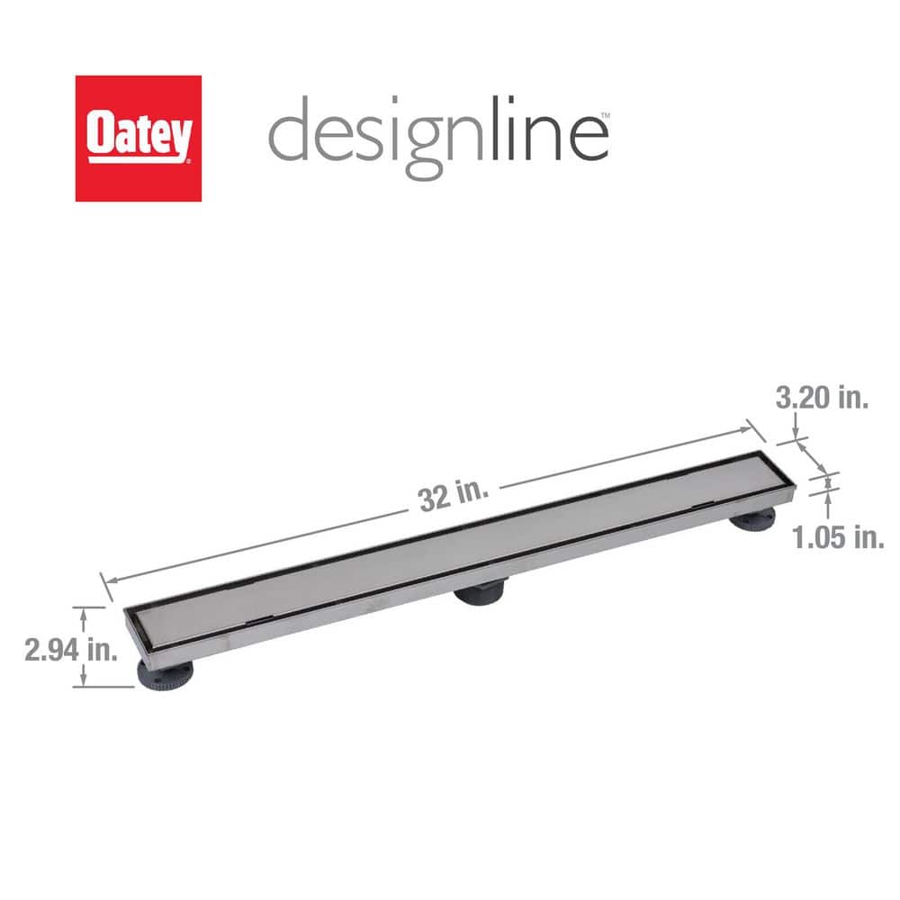 32" Stainless Steel Tile-In Linear Shower Drain