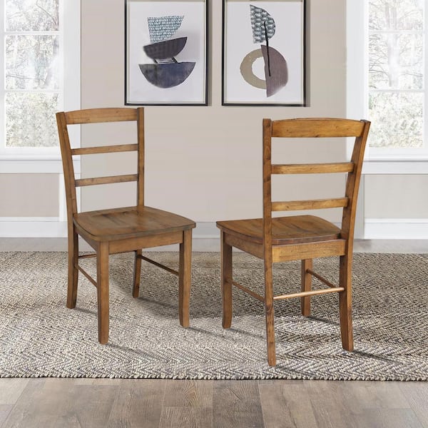 Madrid Distressed Pecan Dining Chair (set of 2)
