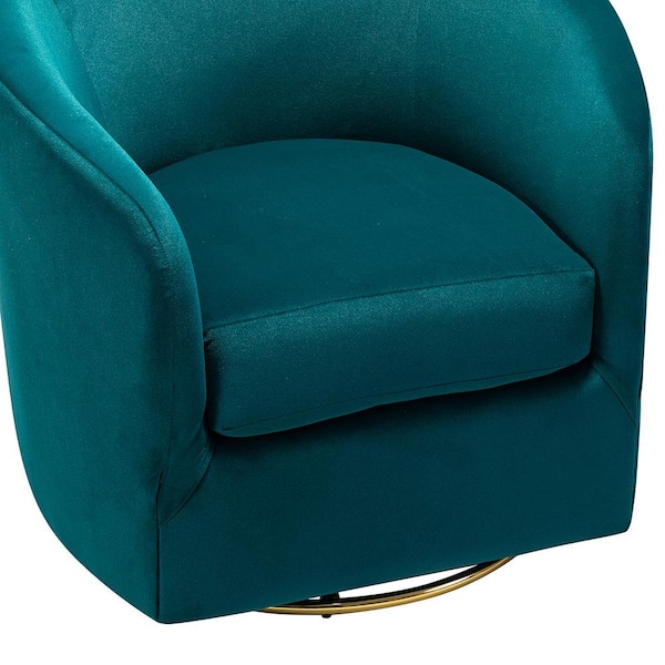 WYLE Teal velvet swivel accent chair