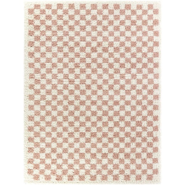 BALTA Covey Pink 5 ft. 3 in. x 7 ft. Geometric Area Rug