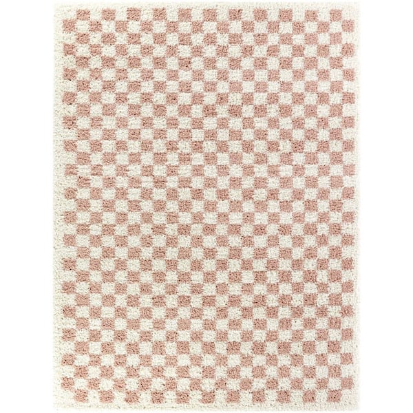 Covey Pink 4 ft. x 6 ft. Geometric Area Rug