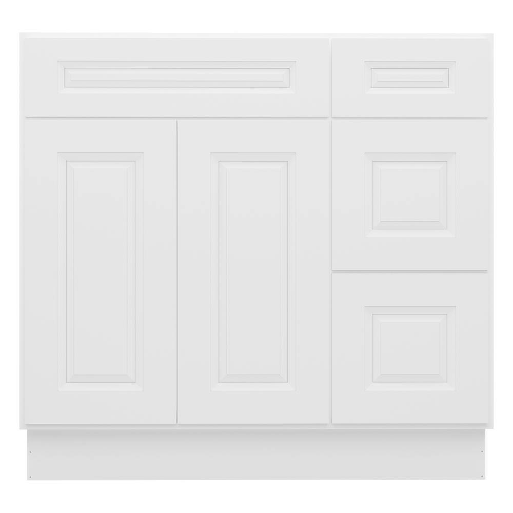 HOMEIBRO Newport 36in W X 21in D X 34.5in H in Raised PanelWhite