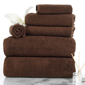 Zero Twist 6-Piece Solid Cotton Bath Towel Set