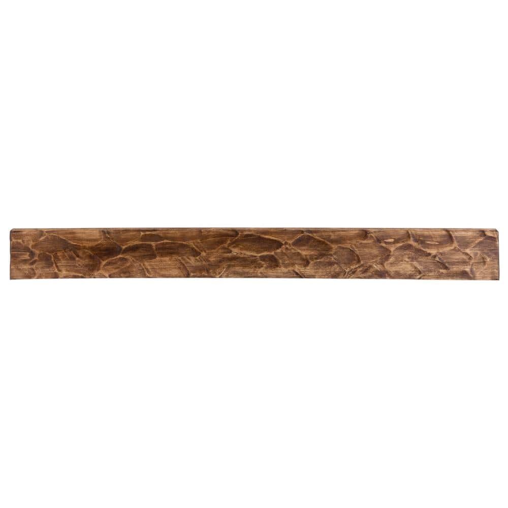 48 in. W x 5.5 in. H x 6.25 in. D Rough Hewn Aged Oak Cap-Shelf Mantel price history on PriceWatchPro
