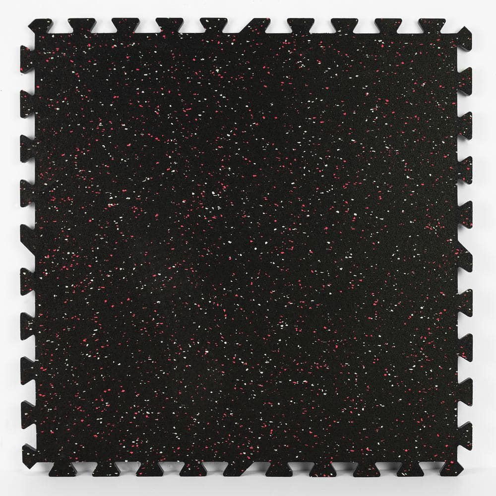 Rhyolite Black 24 in. W x 24 in. L x 0.47 in. Thick Rubber Interlocking Exercise Floor Tiles (4 tiles/case) price history on PriceWatchPro