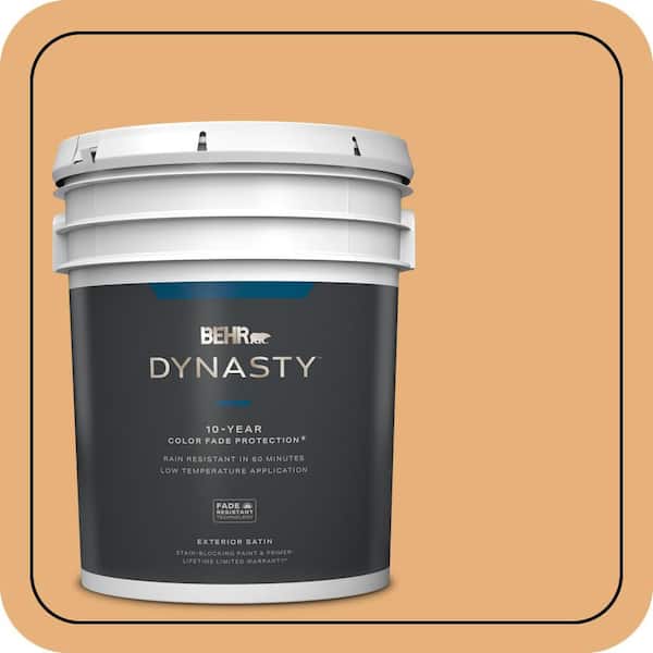 BEHR DYNASTY 5 gal. #M240-5 Squash Bisque Satin Enamel Exterior Stain-Blocking Paint & Primer