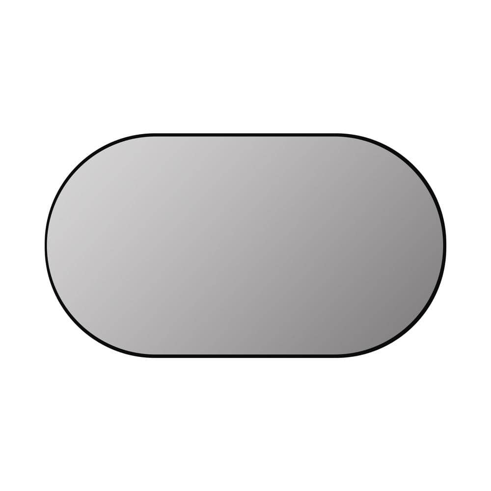 36 in. W x 18 in. H Oval Aluminium Framed Wall Bathroom Vanity Mirror with 