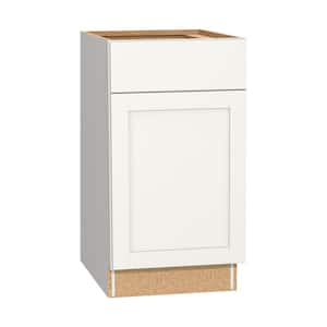 Westfield Feather White Shaker Stock Assembled Base Kitchen Cabinet (18 in. W x 23.75 in. D x 35 in. H)