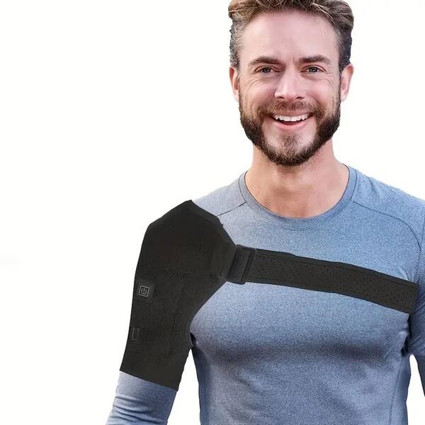 Aoibox Portable Shoulder Brace Wrap Heated Pad Strap, Electric Wireless  Heated Pad, Black SNSA04-2IN060 - The Home Depot
