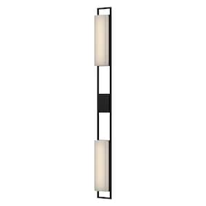 Aspen 60 in. 1-Light 43-Watt Black Integrated LED Exterior Wall Sconce