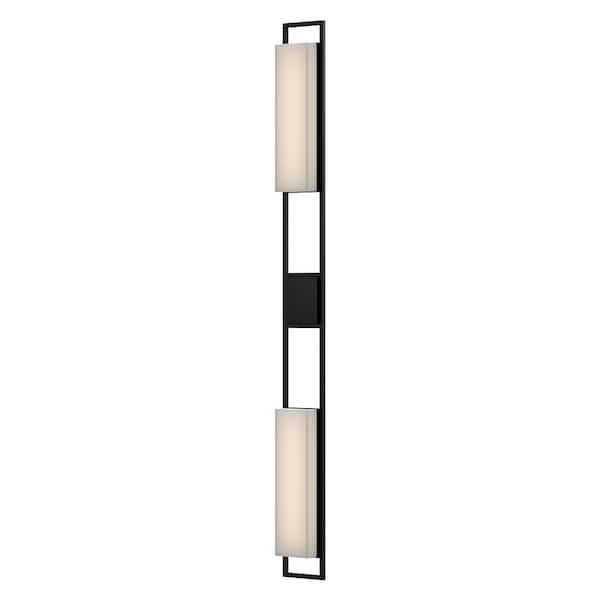 Aspen 60 in. 1-Light 43-Watt Black Integrated LED Exterior Wall Sconce