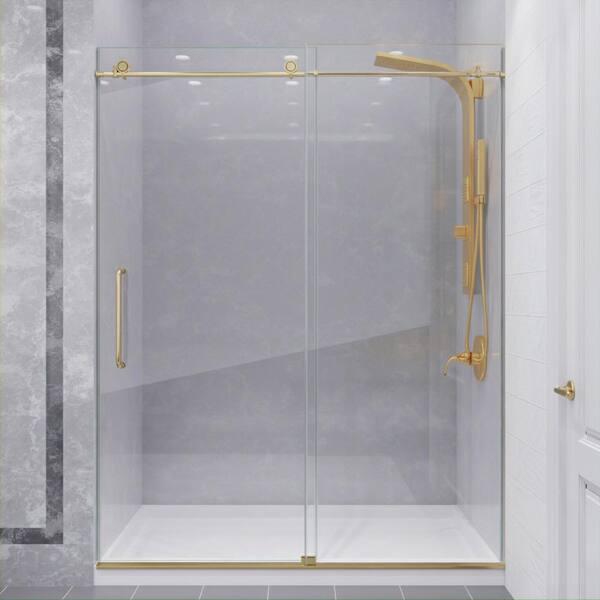 ANZZI SDHDX 56-60 in. x 76 in. Frameless Sliding Shower Door in