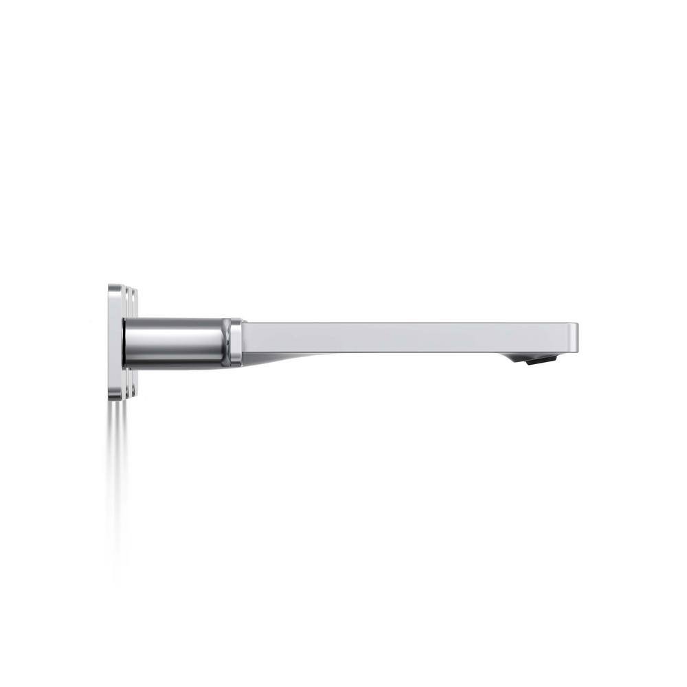 Polished Chrome Wall-Mount Bathroom Faucet with Lever Handles
