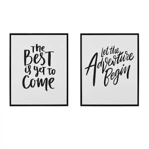 Black Framed Inspirational Quotes Wall Art 21 in. H x 17 in. W (Set of 2)