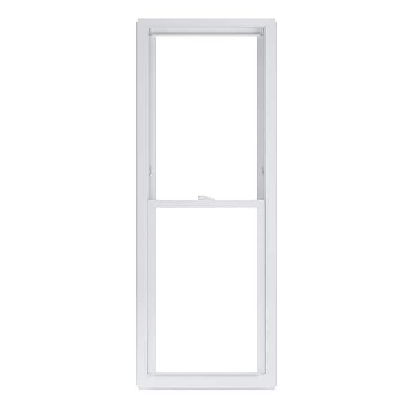 American Craftsman 23.75 in. x 61.25 in. 50 Series White Double Hung Low-E Argon Glass Vinyl Replacement Window, Screen Incl